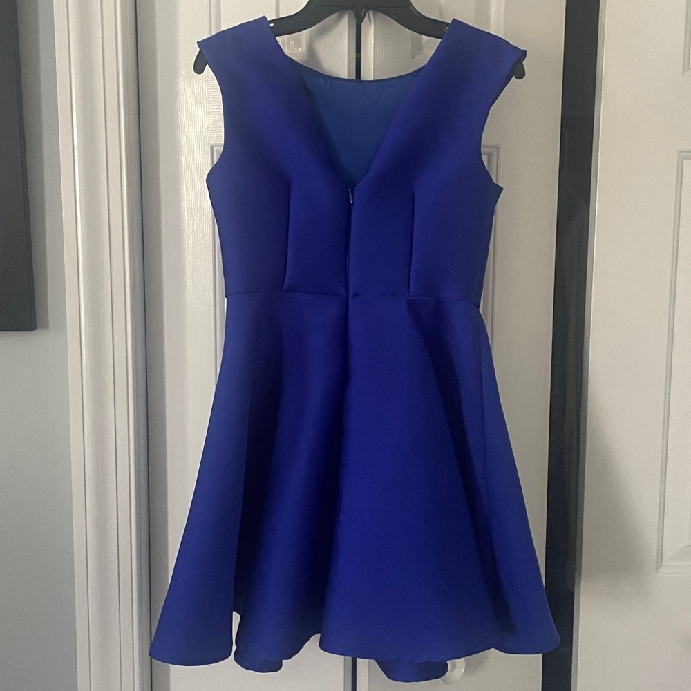 UN DEUX TROIS Girls royal blue, dressy, short dress - Picture 3 of 3